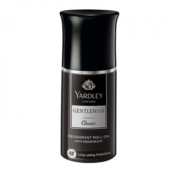 Yardley London Gentleman Classic Deodorant Roll-On| 48-Hours Long Lasting Scent| Men’s Body Deodorant| Roll-On for For Men| Masculine Fragrance| 50ml