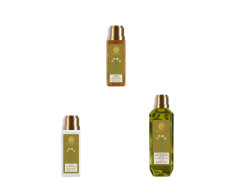 Forest Essentials Hair Conditioner,Hair Cleanser Japapatti and Brahmi, 50ml & FE Ayurvedic Herb Enriched Head Massage Oil Japapatti 200 ml