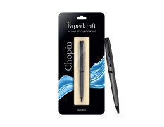 Paperkraft Chopin- Blue Ball Pen (Pack of 1)|Elegant & Classic Matte Grey Finish|Premium Gifting Products|All Metal body|Ideal for Professionals|Official meeting essentials