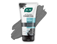 Joy Activated Charcoal Face Wash for Oily Skin 150ml | Controls Oil & Removes Dirt & Blackheads | Fights Pollution, Reduces Acne & Pimples For a Clearer & Smoother Skin
