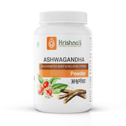 Krishna's Ashwagandha Powder Strength Vitality and Stress Management | Aswagandhada powder | Withania Somnifera | Pure Ashvagandha power | Asvagandha original powder | ashvgandha - 100 gram