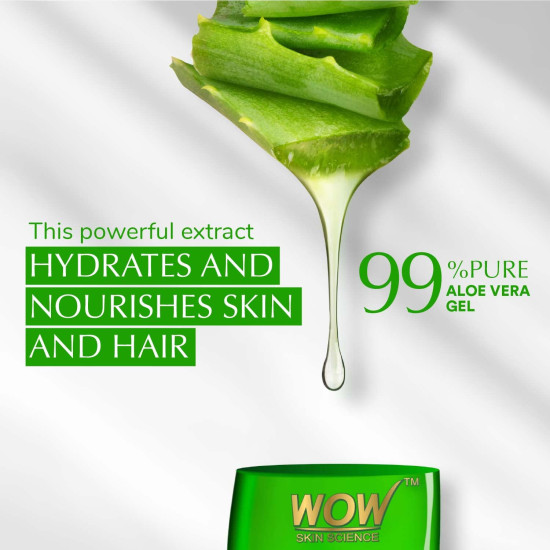 WOW Skin Science Aloe Vera Multipurpose Beauty Gel for Skin and Hair, 250 ml