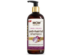 WOW Skin Science Onion & Collagen Anti-Hairfall Shampoo|Reduces Hairfall|Strengthens Roots|Nourishes Scalp|Prevents Breakage|Enhances Hair Thickness and Shine|New & Improved Formulation|500ml