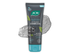 Joy Exfoliating Charcoal Face Scrub for Men & Women (200gm) | Oil Control Scrub For Face with Tea Tree | Detoxifies & Purifies All Skin Types | 100% Vegan; Gentle on Skin