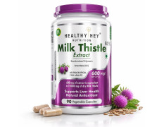 HealthyHey Nutrition Milk Thistle Capsules For Liver Health - High Strenght -Extract - 90 Veg. Capsules