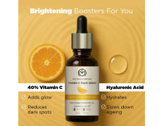The Man Company Vitamin C Face Serum for Brightness - 30 ml | Fades Dark Spots & Hydrates | Lightweight & Non-Sticky | For Oily, Dry, Normal & Combination Skin