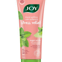 Joy Mood Uplifting + Skin Softening Stress Relief Sugar Scrub | With Spearmint and Eucalyptus |100% Vegan, No Parabens, No Harsh Chemicals| Exfoliation Face Scrub 200 ml