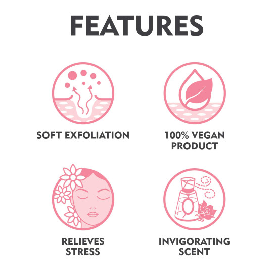 Joy Mood Uplifting + Skin Softening Stress Relief Sugar Scrub | With Spearmint and Eucalyptus |100% Vegan, No Parabens, No Harsh Chemicals| Exfoliation Face Scrub 200 ml