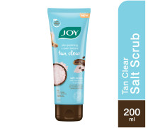 Joy Skin Polishing + Even Texture Tan Clear Salt Scrub| With Tamarind & Pink Salt |100% Vegan, No Parabens, No Harsh Chemicals| 200 ml