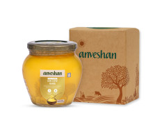 Anveshan A2 Gir Cow Desi Ghee 500ML | Traditional Bilona Method | Curd- Churned | Cultured | Pure and Natural | Lactose and Gluten Free | Lab Tested