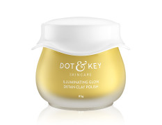 Dot & Key Illuminating Glow Detan Pack Clay Polish with Green Tea & Lemon Verbena | Detan Pack for Tan Removal | D Tan Face Mask for Tan Removal | For All Skin Types | 85g
