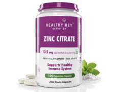 HealthyHey Nutrition Zinc Citrate, Supports Immune and Immunity - 120 Veg Capsules