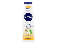 NIVEA Aloe Protection Body Lotion 200 ml | SPF 15 | Aloe Vera Extracts | Dep Moisture Serum | Men and Women | All Skin Type