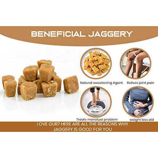 Maple Leaf Project Organic Jaggery Cubes 400g . Pure Natural desi gud/gur/देसी गुड़ .Chemical Free Jaggery.