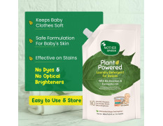 Mother Sparsh Baby Laundry Liquid Detergent (Powered by Plants) with Bio - Enzymes and Eucalyptus Oil - 500ML X 2