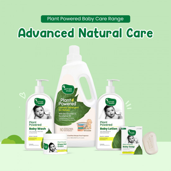Mother Sparsh Baby Laundry Liquid Detergent (Powered by Plants) with Bio - Enzymes and Eucalyptus Oil - 500ML X 2