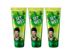 Set Wet Styling Hair Gel, Vertical Hold, No Alcohol, Pro Vitamin B5, Long Lasting Hold, Style It Your Way, 100 ml (Pack of 3)