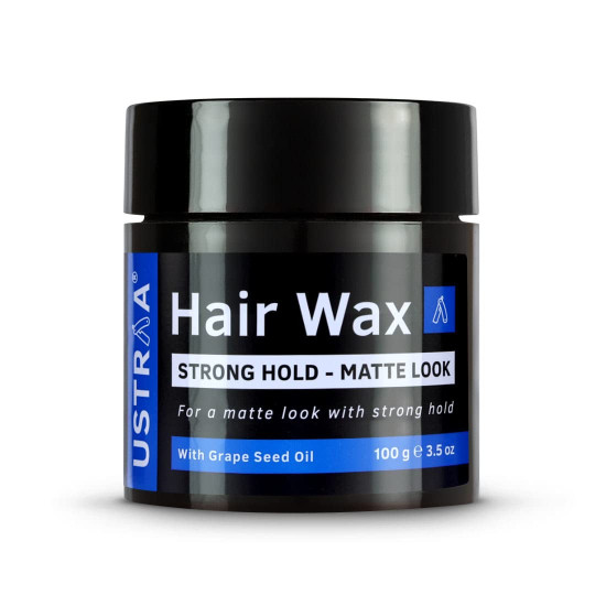 Ustraa Strong Hold Hair Wax - Matte Look 100g | Non-sticky Wax, Easy-to-Wash Strong Hold | For Non-glossy Matte Finish | Without harmful chemicals or fixatives