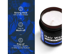 Ustraa Strong Hold Hair Wax - Matte Look 100g | Non-sticky Wax, Easy-to-Wash Strong Hold | For Non-glossy Matte Finish | Without harmful chemicals or fixatives