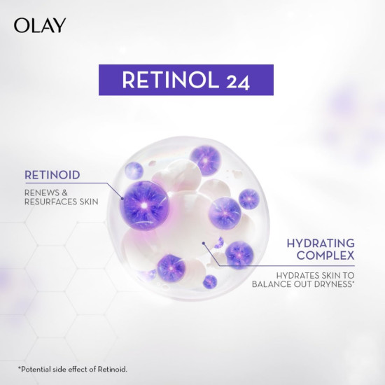 Olay Regenerist Retinol 24 Night Serum l Renews and Resurfaces Skin Overnight l No Redness or Irritation | Fragrance Free l Normal, Oily, Dry and Combination Skin l 30ml