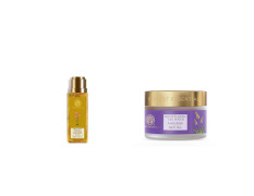 Forest Essentials Delicate Facial Cleanser, Saffron and Neem, 50ml and Revitalising Kashmiri Walnut Gel Scrub, 50g