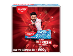 Colgate Max Fresh Blue Gel Anticavity Toothpaste, Peppermint Ice - 600 g (150 g - Pack of 4)