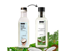 Kapiva Virgin Cold-Pressed Coconut Oil 500ml | 100% Pure, Unrefined & Edible | For Cooking, Skin & Baby Care, Oil Pulling | Coconut Oil For Hair | Keto Friendly