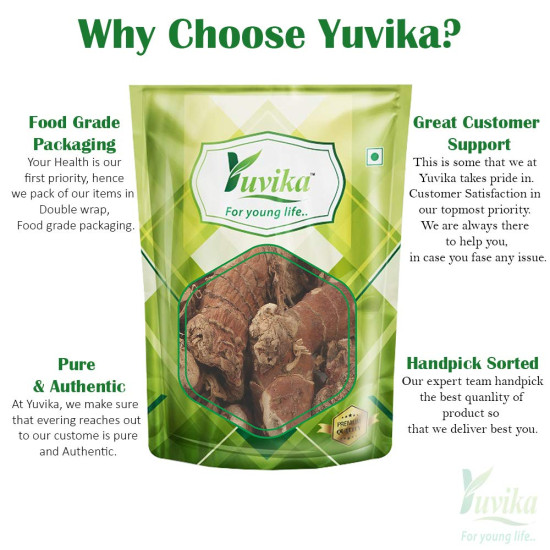 YUVIKA Kulanjan - Kulinjan - Paan Jadd - Alpinia Galanga Wild - Siamese Ginger - Thai Ginger (100 Grams)