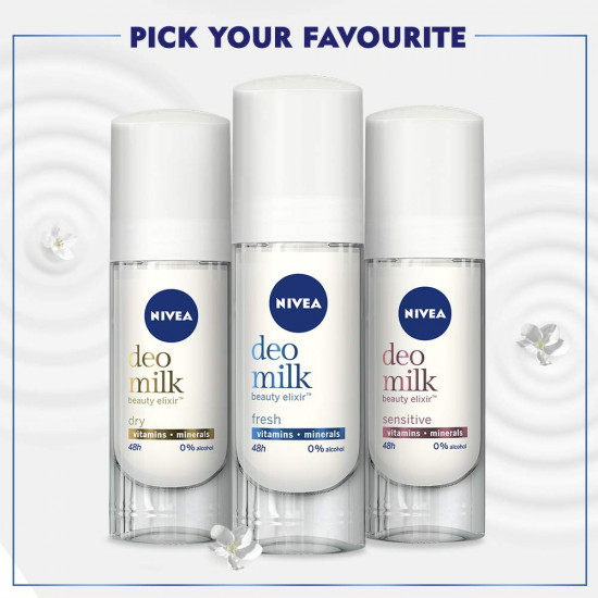 Nivea Deodorant, Deo Milk Sensitive Roll On For Women, 40 ml