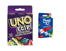 Mattel Games Uno Flip Side & Phase 10 Card Game for All (Multicolour),Pack of 1