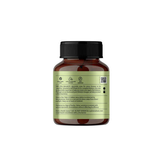 Jiva Ashwagandha Tablet | 100% Ayurvedic Formulation Boosts Immunity And Energy Level | Strengthens Nervous System, Reduces Stress & Anxiety | Balances Kapha & Vata Doshas- 60 Tablets (Pack Of 2)