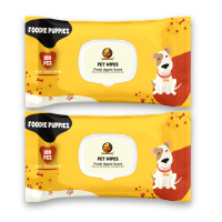 Foodie Puppies Anti-Bacterial 200 Pulls Pet Wet Wipes (Fresh Apple) - 100 Wipes (Pack of 2) | Grooming Wipes for Dogs, Puppies, Cats, Rabbits & Small Animals | SLS Free, Paraben Free & Cruelty Free