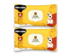 Foodie Puppies Anti-Bacterial 200 Pulls Pet Wet Wipes (Fresh Apple) - 100 Wipes (Pack of 2) | Grooming Wipes for Dogs, Puppies, Cats, Rabbits & Small Animals | SLS Free, Paraben Free & Cruelty Free