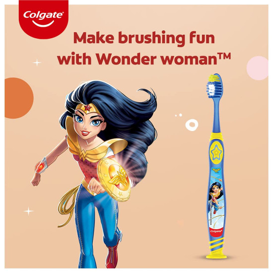 Colgate Kids Wonder Woman Extra- Soft Toothbrush (5+ Years) - 1 Pc