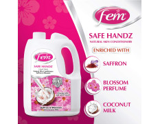 Fem Safe Handz Hand Wash - Enriched with the Goodness of Saffron & Blossom with Coconut Milk - 5 L