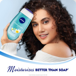 NIVEA Frangipani and oil 125 ml Body Wash| Shower Gel with Frangipani and Care Oil | Pure Glycerin for Instant Soft & Summer Fresh Skin|Microplastic Free |Clean, Healthy & Moisturized Skin