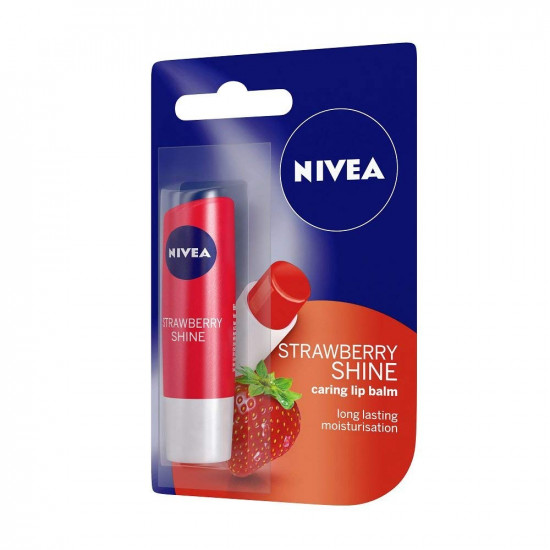 Nivea Strawberry Fruit Shine Lip Care, 4g (Pack of 3)