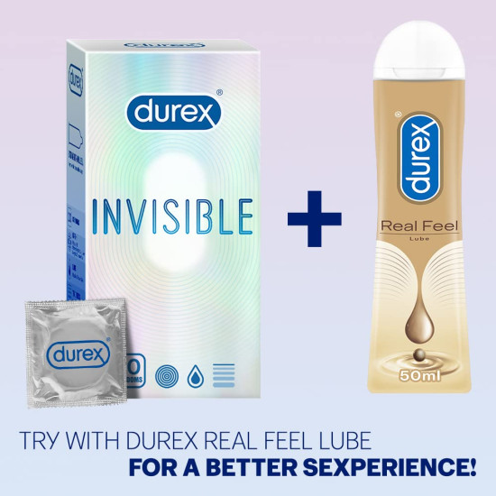 Durex Invisible Condoms | Ultra Thin Condom,10s