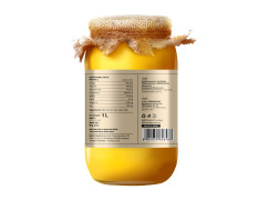 Jiva Gir Desi Cow A2 Ghee 1 L | Made With A2 Milk From Gir Cows Using Bilona Churning Process | Excellent source of OMEGA 3, OMEGA 6, Vitamins B2, B12 (Pack of 1)