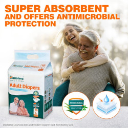 Himalaya Adult Diaper (L) 10's - Super Absorbent & Leak Proof