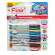 Flair Glitter Sparkle 1 mm Gel Pen Blister Pack | Comfortable Grip for Smooth Writing | School & Office Stationery | 10 Shades, Blister Pack of 10 x 5 Sets.