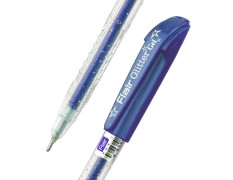 Flair Glitter Sparkle 1 mm Gel Pen Blister Pack | Comfortable Grip for Smooth Writing | School & Office Stationery | 10 Shades, Blister Pack of 10 x 5 Sets.