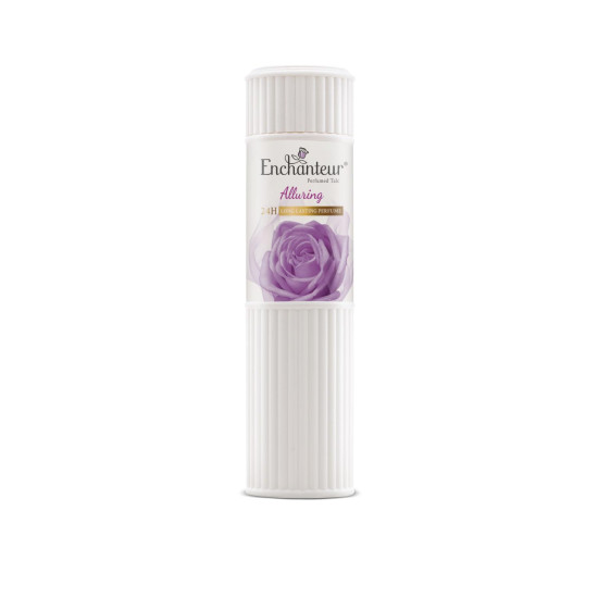 Enchanteur Alluring Perfumed Talcum Powder with Floral French Fragrance for Women| Refreshing & Soothing Talc with Fine Texture| Absorbs Moisture & Prevents Odour| 250g