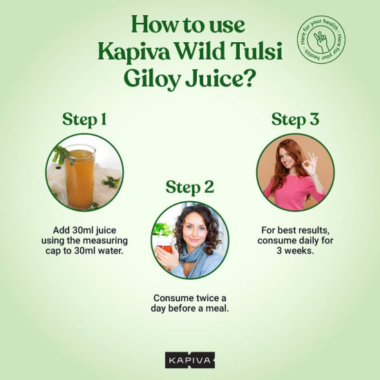 Kapiva Wild Tulsi Giloy Juice (2L) | Fresh Tulsi and Neem-grown Giloy to Support Immune Health - Super Saver Pack of 2