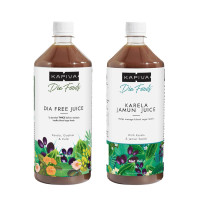Kapiva Dia Control Combo | Karela Jamun Juice 1L, Diafree Juice 1L | Blend with Jamun, Karela, Amla, Guduchi | Helps Control Blood Sugar Level and Build Immunity