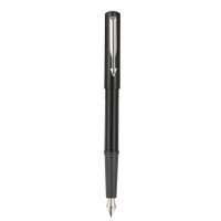 Parker Beta Neo Chrome Trim Fountain Pen| Black Body Color With 1 Ink Cartridge | Ink Color - Blue | Gift For Employees | Unique Gifts For Entrepreneurs