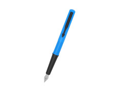 Parker Beta Neo Chrome Trim Fountain Pen| Blue Body Color With 1 Ink Cartridge | Ink Color - Blue | Unique Gift For Employees | Leading Pen For Corporate