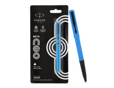 Parker Beta Neo Chrome Trim Ball Pen| Blue Body Color| Ink Color - Blue | Perfect For Corporate Gifting | Elite Pen For Professionals