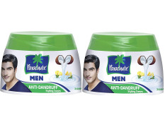 ADAM ZAC Parachute Anti-Dandruff Hair Cream For Men, 2 x 140 ml