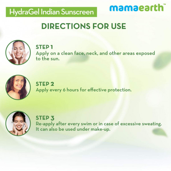 Mamaearth HydraGel Indian Sunscreen SPF 50, With Aloe Vera & Raspberry, for Sun Protection - 50g